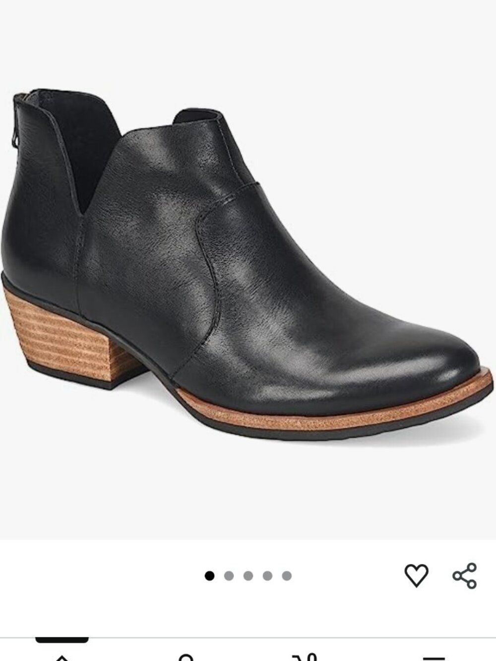 Kork Ease Skye Ankle Boot 9 Black Hand Finished Leather Western Comfort Bootie - Picture 12 of 12
